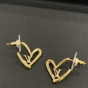Louis Vuitton Gold Heart-Shaped Earrings